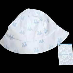 NWT Kissy Kissy Baby 100% Pima Cotton Sunhat w/ Adjustastable Chin Strap, 6-9M